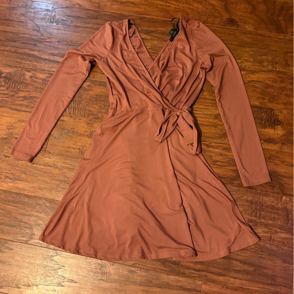Forever 21 Rust Long Sleeve Dress